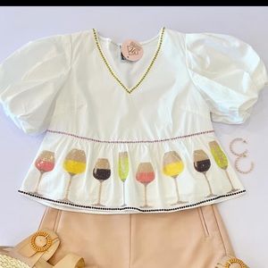 QUEEN OF SPARKLES wine sequin top